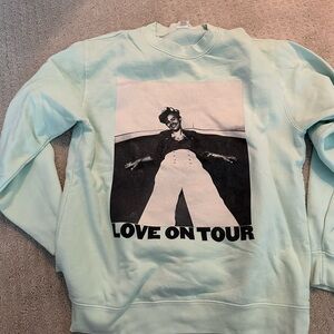 Green Crewneck Sweater with Graphic Design